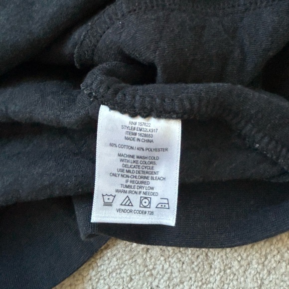 Eddie Bauer Casual Quilted Fleece - Charcoal Black - Picture 5 of 6